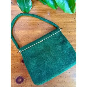 Vintage G Tiard Paris Green Beaded Evening Bag Handmade In France Purse